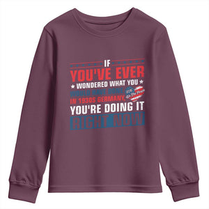 Anti Fascist Youth Sweatshirt Political Activism Human Rights TS10 Maroon Print Your Wear