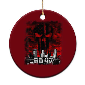 Retro 8647 Ceramic Ornament Vintage USA American Flag Skull TS10 1pc Red Print Your Wear