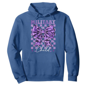 Military Child Coquette Bow Hoodie Purple Up Camo TS10 Royal Blue Print Your Wear