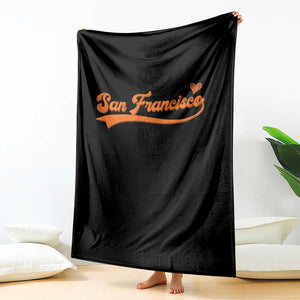 San Francisco Throw Blanket SF Varsity California Script Vintage Sports Jersey Style TS10 Print Your Wear