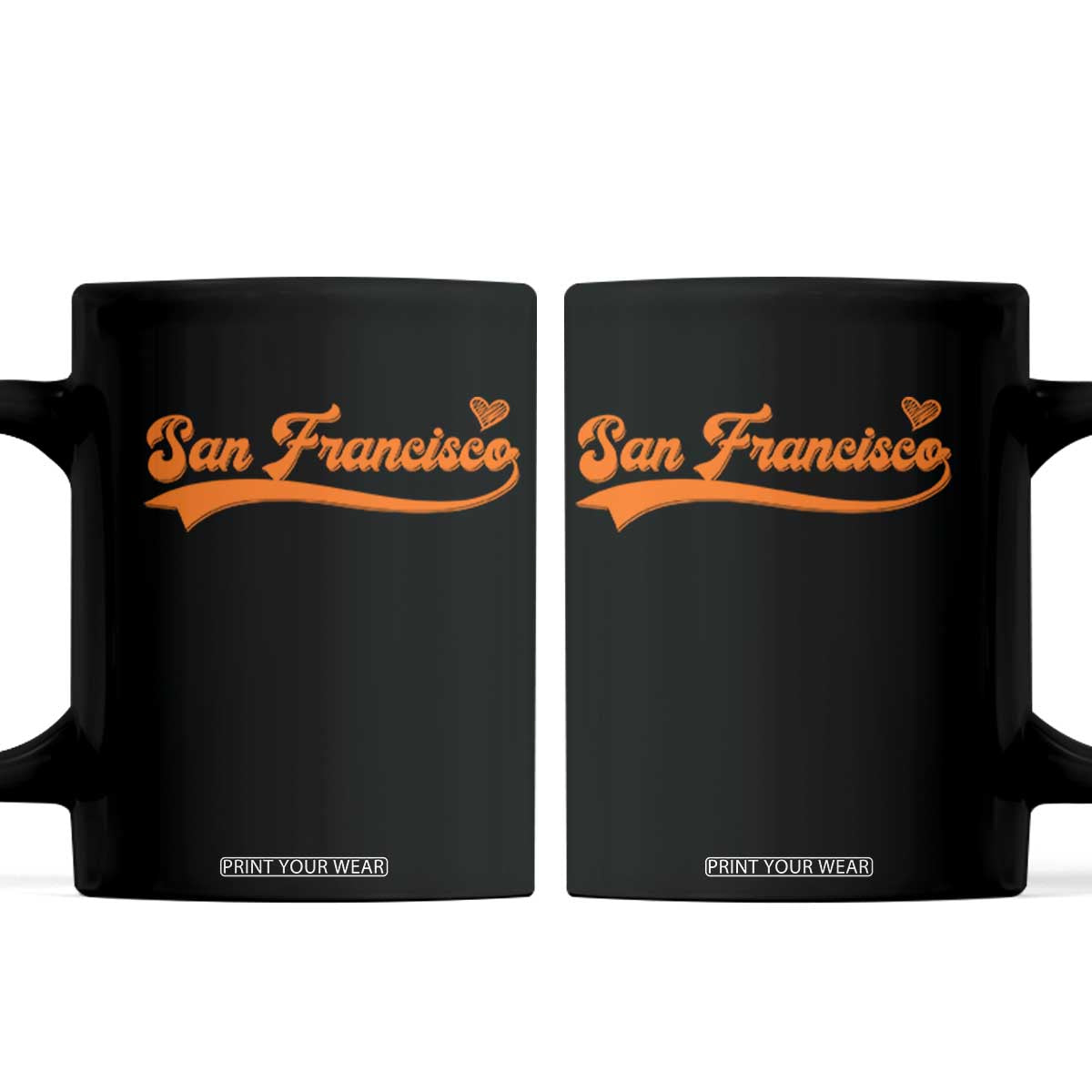San Francisco Coffee Mug SF Varsity California Script Vintage Sports Jersey Style TS10 Black Print Your Wear