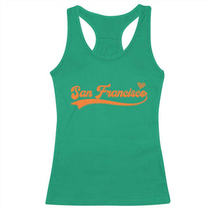 San Francisco Racerback Tank Top SF Varsity California Script Vintage Sports Jersey Style TS10 Irish Green Print Your Wear