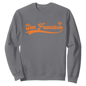 San Francisco Sweatshirt SF Varsity California Script Vintage Sports Jersey Style TS10 Charcoal Print Your Wear