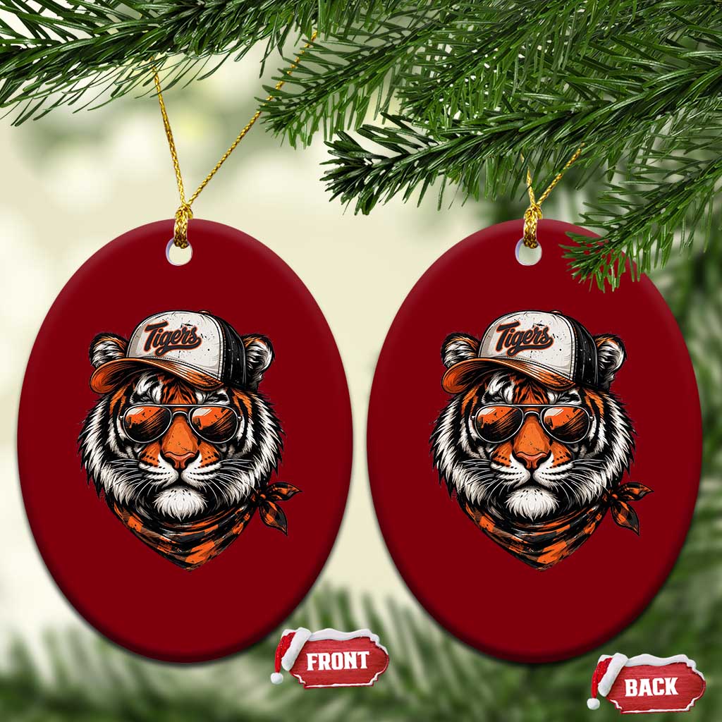 Tiger Mascot Ceramic Ornament Vintage Sports Name TS10 Print Your Wear
