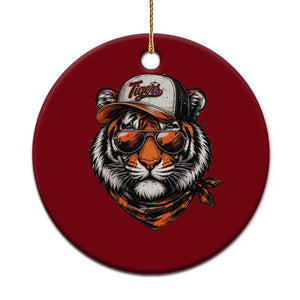 Tiger Mascot Ceramic Ornament Vintage Sports Name TS10 1pc Red Print Your Wear