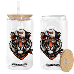 Tiger Mascot Glass Can Vintage Sports Name TS10 Print Your Wear