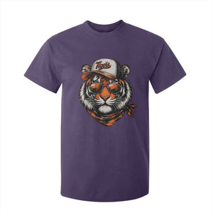 Tiger Mascot T Shirt For Kid Vintage Sports Name TS10 Purple Print Your Wear