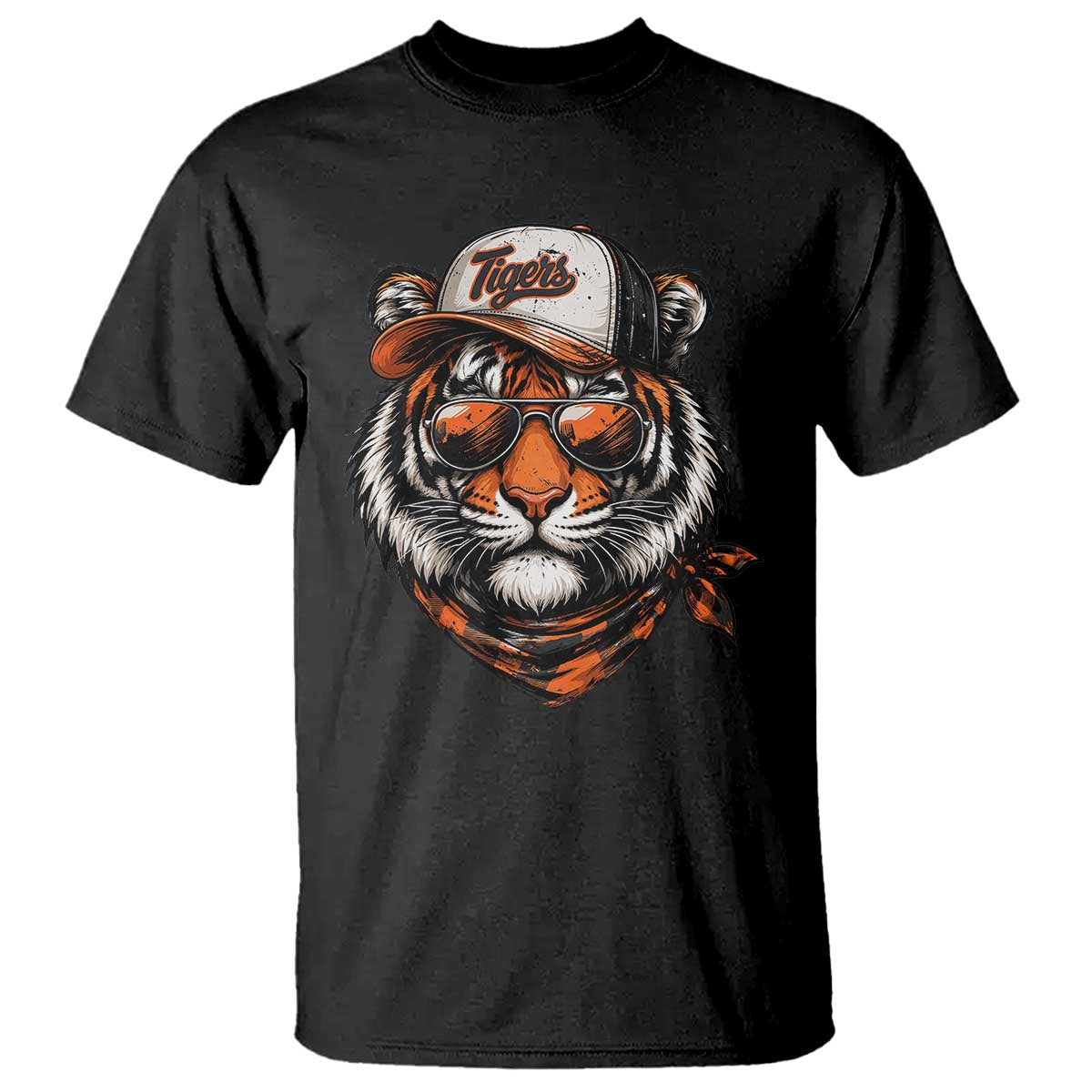 Tiger Mascot T Shirt Vintage Sports Name TS10 Black Print Your Wear
