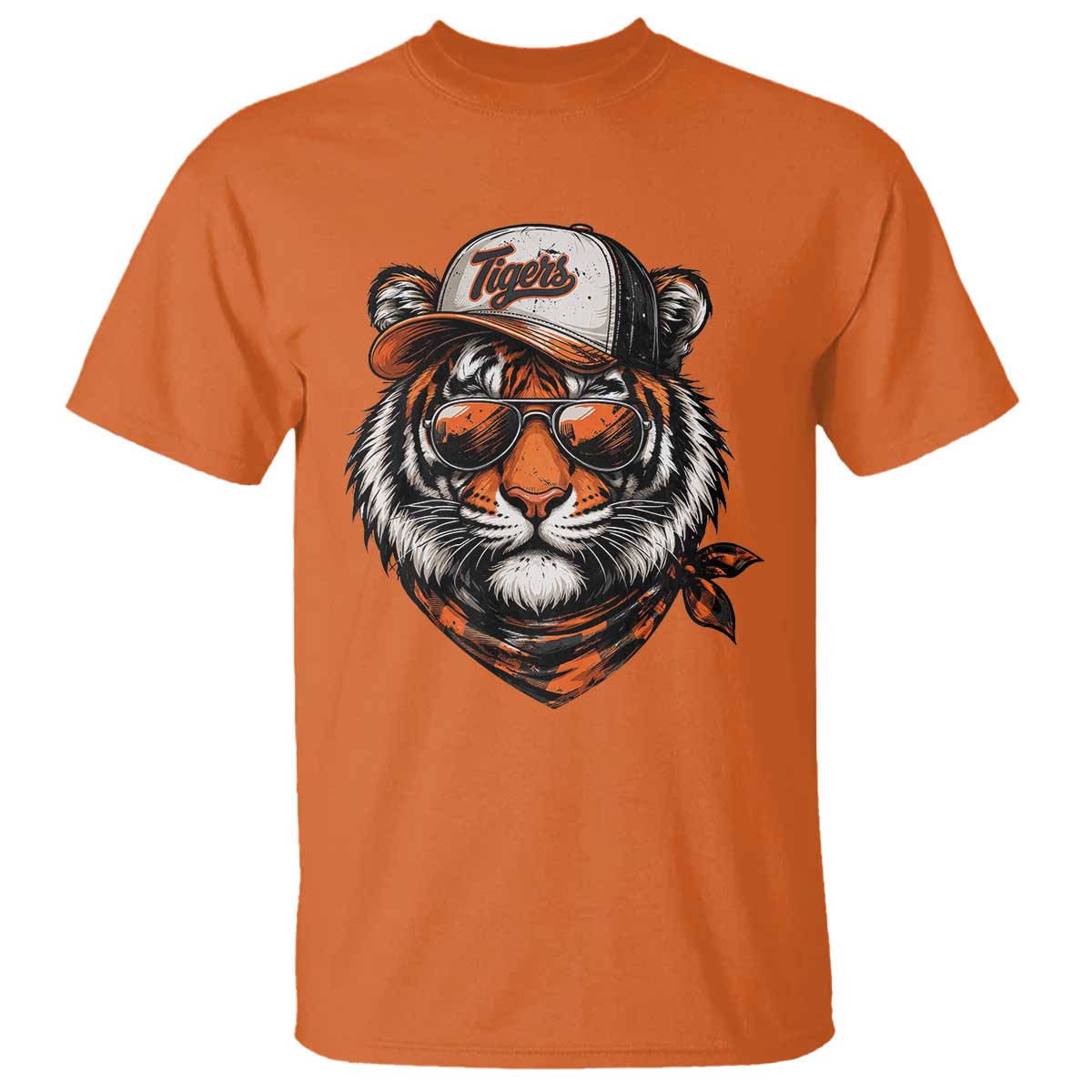 Tiger Mascot T Shirt Vintage Sports Name TS10 Orange Print Your Wear