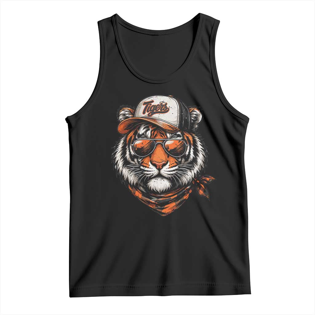 Tiger Mascot Tank Top Vintage Sports Name TS10 Black Print Your Wear