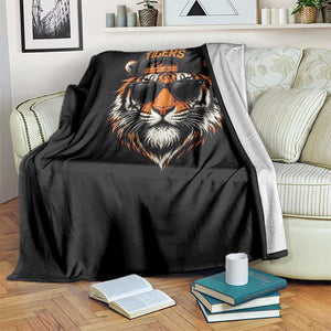 Tiger Mascot Throw Blanket Vintage Sports Name Baseball Cap Sunglasses TS10 Print Your Wear