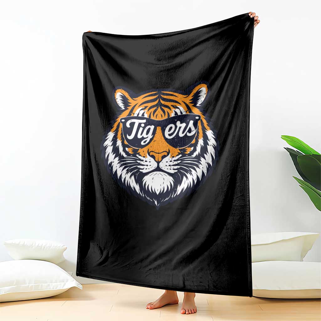 Tiger Face Throw Blanket Vintage Sports Name TS10 Print Your Wear