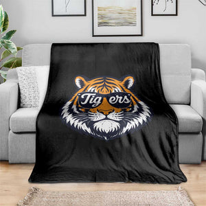 Tiger Face Throw Blanket Vintage Sports Name TS10 Print Your Wear