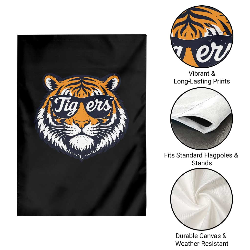 Tiger Face Garden Flag Vintage Sports Name TS10 Print Your Wear
