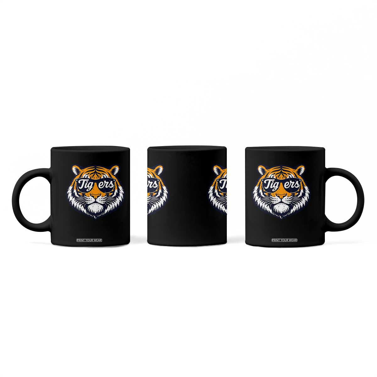 Tiger Face Coffee Mug Vintage Sports Name TS10 Print Your Wear