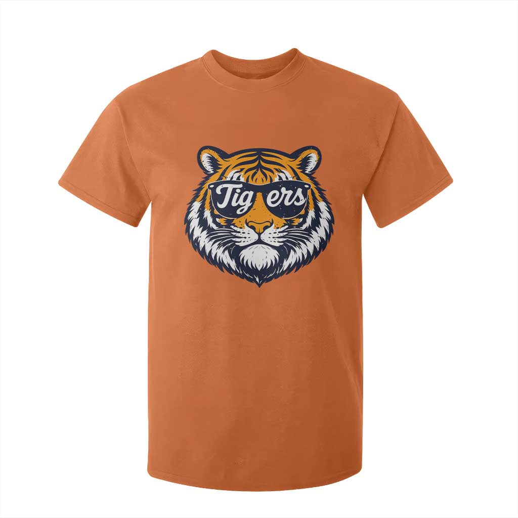 Tiger Face T Shirt For Kid Vintage Sports Name TS10 Orange Print Your Wear