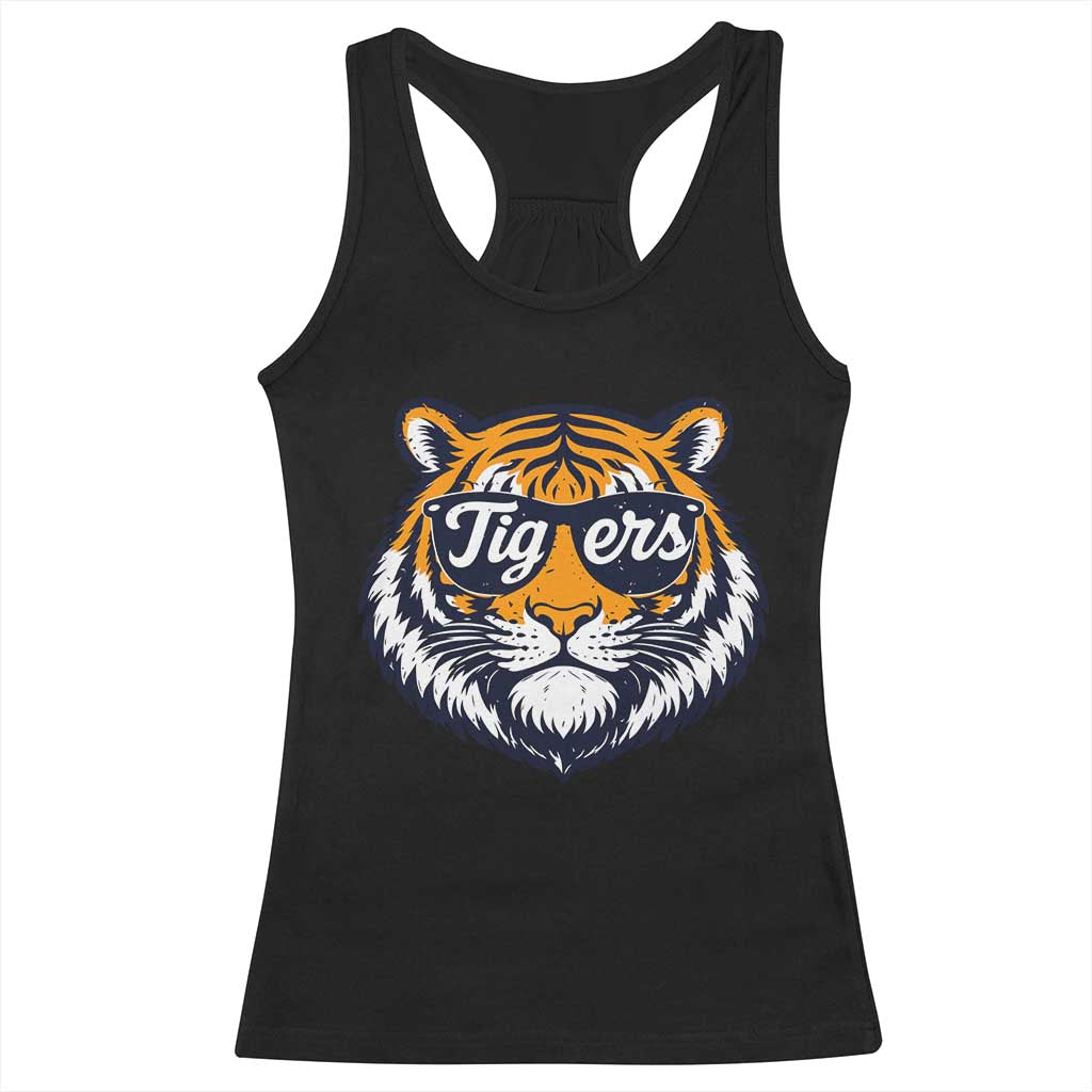 Tiger Face Racerback Tank Top Vintage Sports Name TS10 Black Print Your Wear