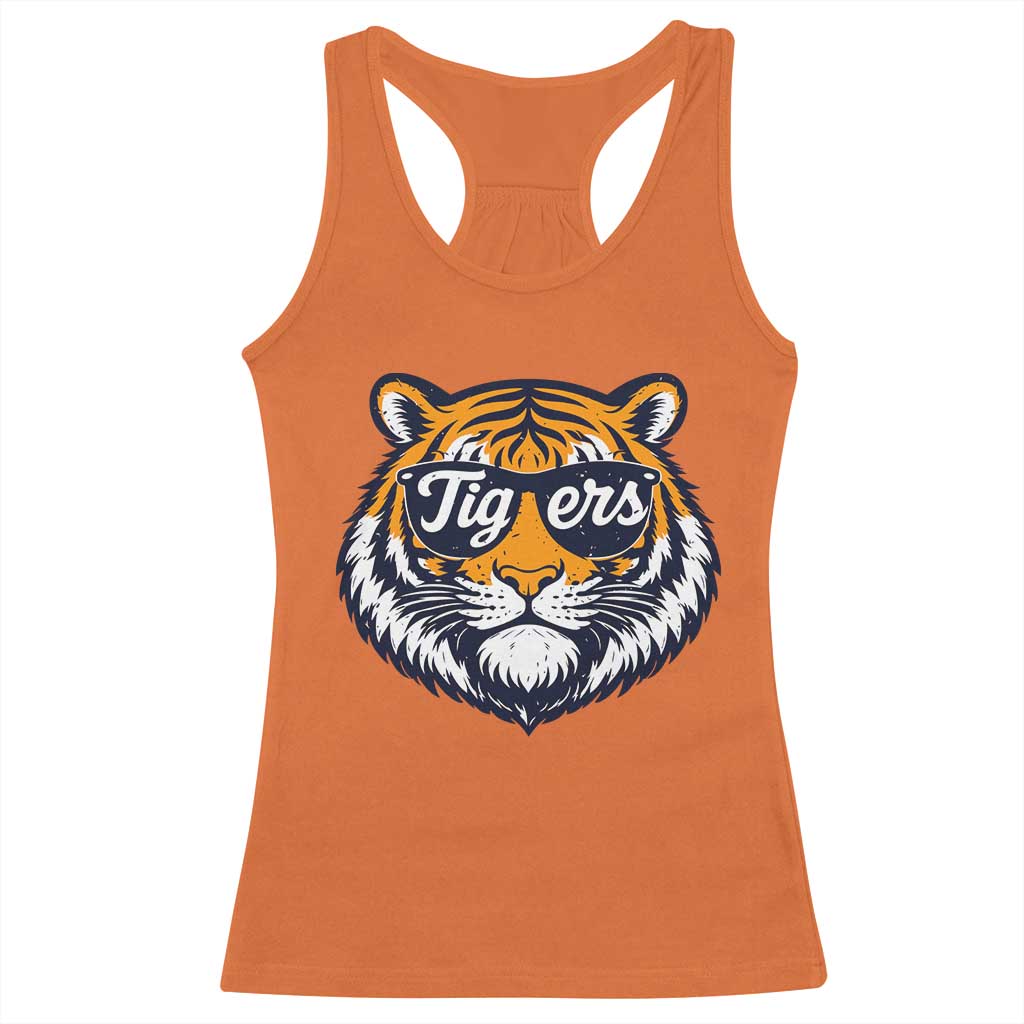 Tiger Face Racerback Tank Top Vintage Sports Name TS10 Orange Print Your Wear