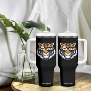 Tiger Face Tumbler With Handle Vintage Sports Name TS10 Print Your Wear