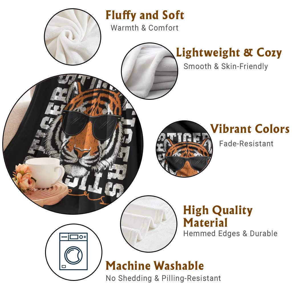 Vintage Tigers Throw Blanket Vintage Sports Inspirational Athletic Name TS10 Print Your Wear