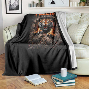 Tiger Sports Name Throw Blanket Vintage Distressed Baseball Fans TS10 Print Your Wear
