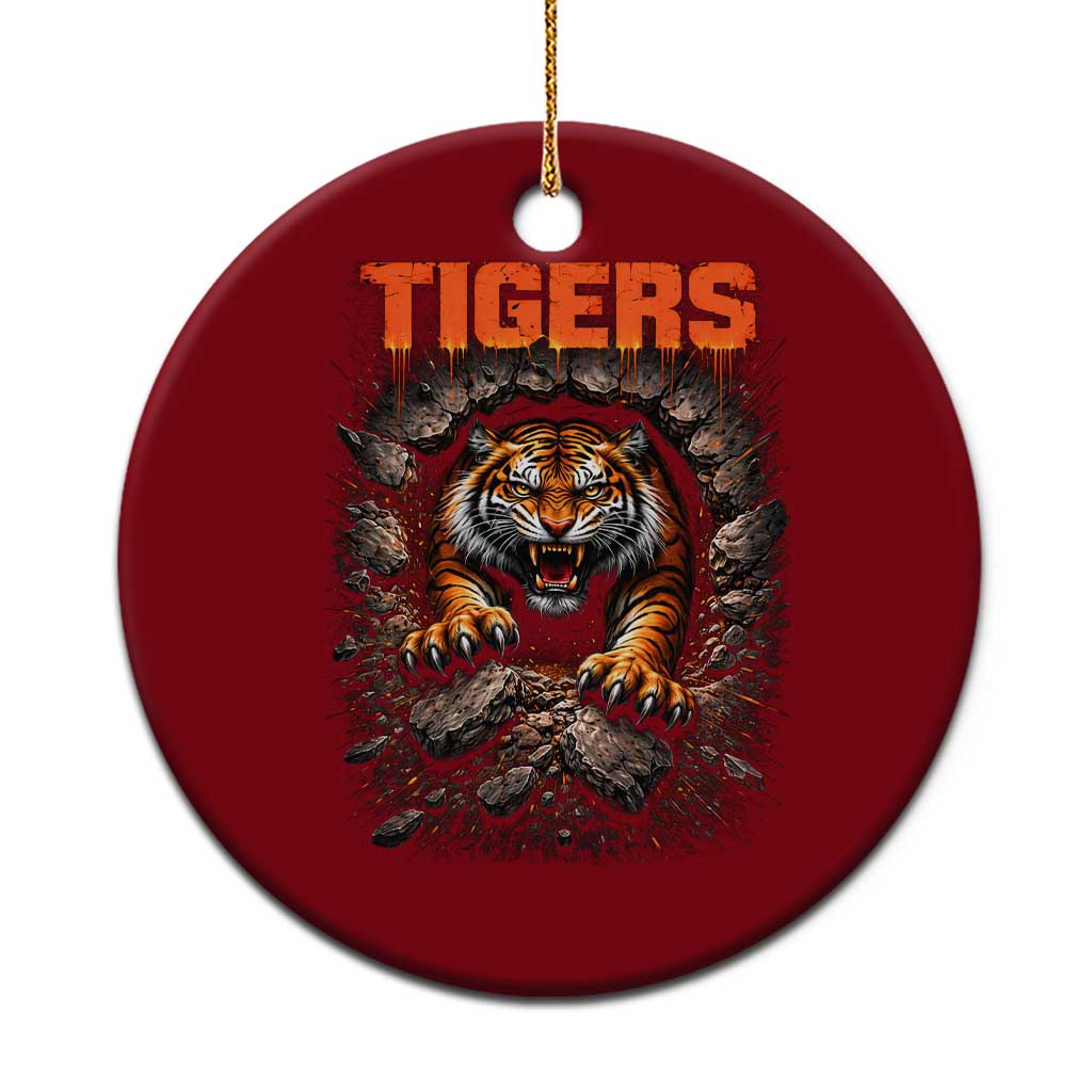 Tiger Sports Name Ceramic Ornament Vintage Distressed Baseball Fans TS10 1pc Red Print Your Wear