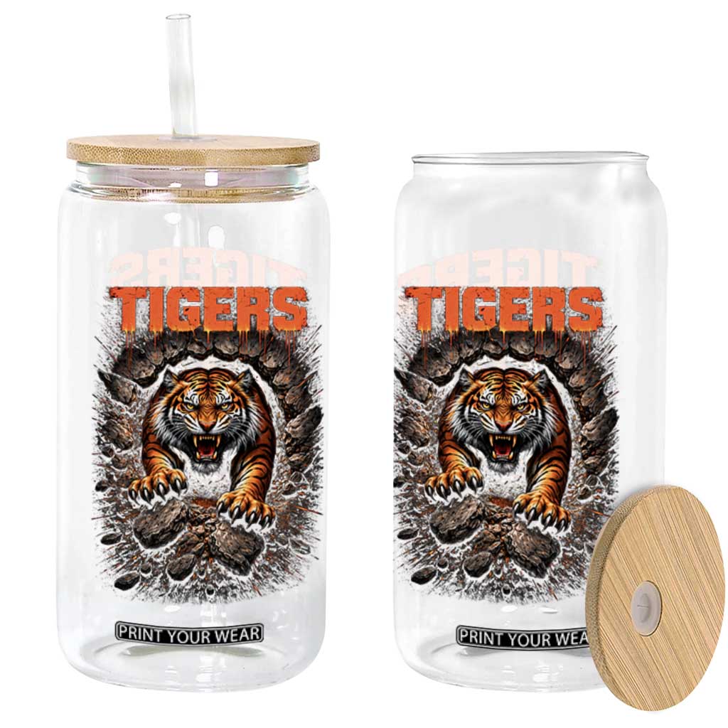 Tiger Sports Name Glass Can Vintage Distressed Baseball Fans TS10 Print Your Wear