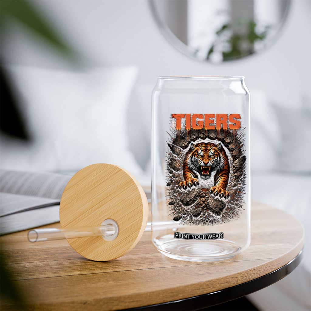 Tiger Sports Name Glass Can Vintage Distressed Baseball Fans TS10 Print Your Wear