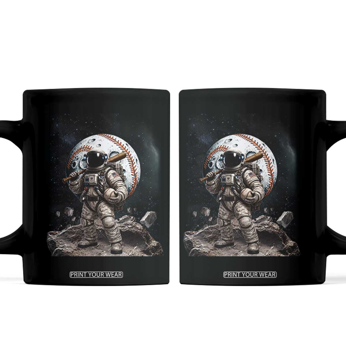 Astronaut Baseball Player Coffee Mug Distressed Houston Clutch City Sports Fans TS10 Black Print Your Wear
