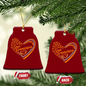 San Francisco Ceramic Ornament SF Leopard Heart US State Baseball Fan Team Spirit TS10 Print Your Wear