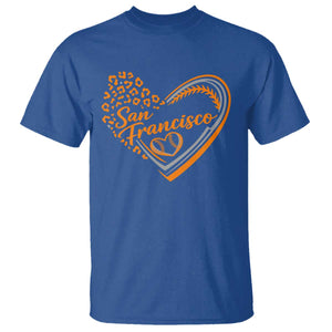 San Francisco T Shirt SF Leopard Heart US State Baseball Fan Team Spirit TS10 Royal Blue Print Your Wear