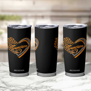 San Francisco Tumbler Cup SF Leopard Heart US State Baseball Fan Team Spirit TS10 Print Your Wear