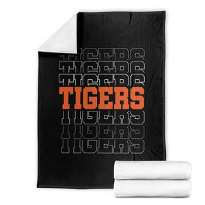 Vintage Tiger Throw Blanket Last Name Vintage Sports Jersey Style TS10 Black Print Your Wear