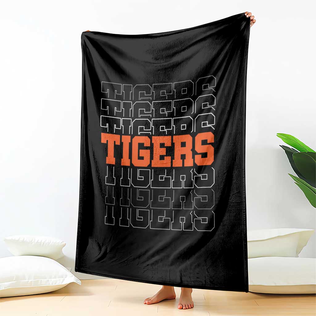 Vintage Tiger Throw Blanket Last Name Vintage Sports Jersey Style TS10 Print Your Wear