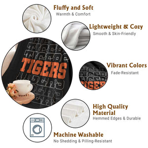 Vintage Tiger Throw Blanket Last Name Vintage Sports Jersey Style TS10 Print Your Wear