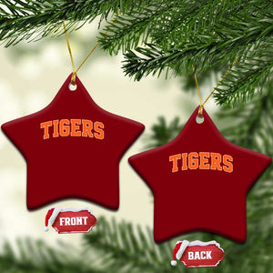 Vintage Tiger Ceramic Ornament Varsity Name Vintage Sports Jersey Style TS10 Print Your Wear