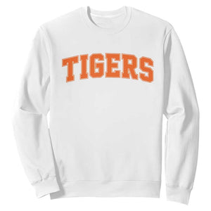 Vintage Tiger Sweatshirt Varsity Name Vintage Sports Jersey Style TS10 White Print Your Wear