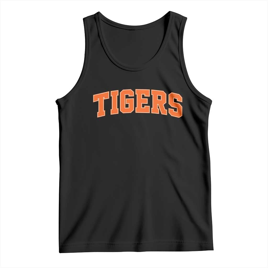 Vintage Tiger Tank Top Varsity Name Vintage Sports Jersey Style TS10 Black Print Your Wear