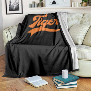 Vintage Tiger Throw Blanket Varsity Name Script Vintage Sports Jersey Style TS10 Print Your Wear
