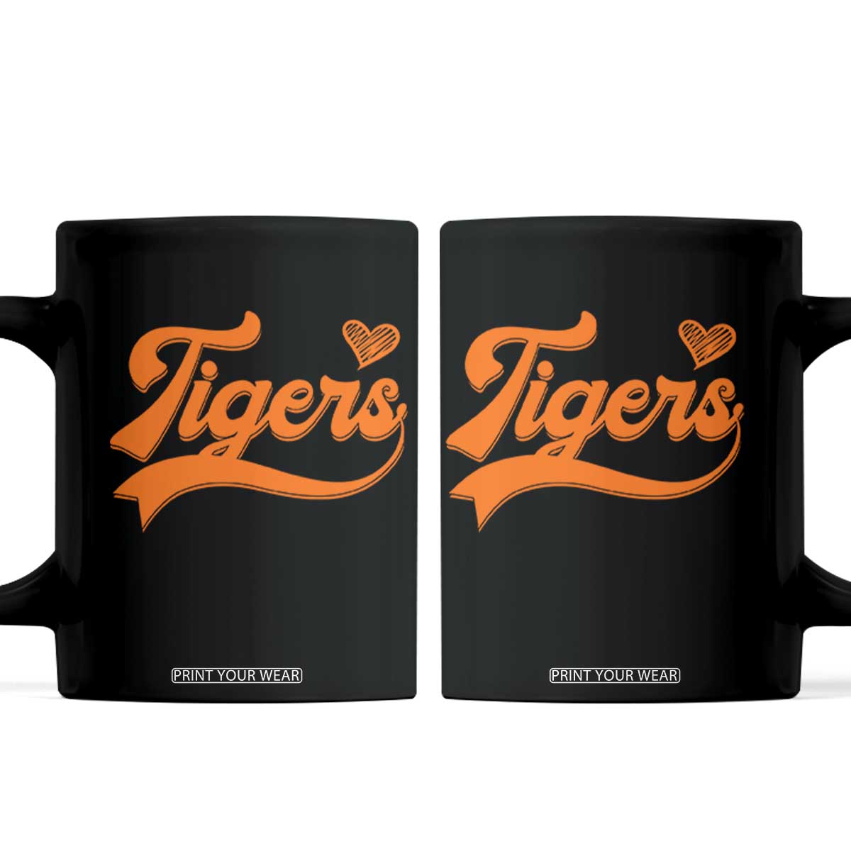 Vintage Tiger Coffee Mug Varsity Name Script Vintage Sports Jersey Style TS10 Black Print Your Wear