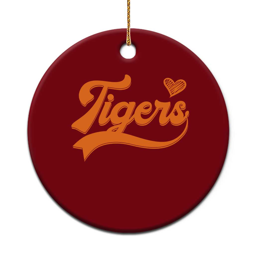 Vintage Tiger Ceramic Ornament Varsity Name Script Vintage Sports Jersey Style TS10 1pc Red Print Your Wear