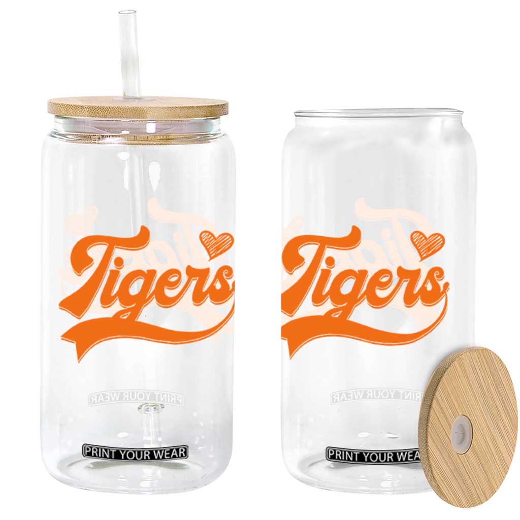 Vintage Tiger Glass Can Varsity Name Script Vintage Sports Jersey Style TS10 Print Your Wear