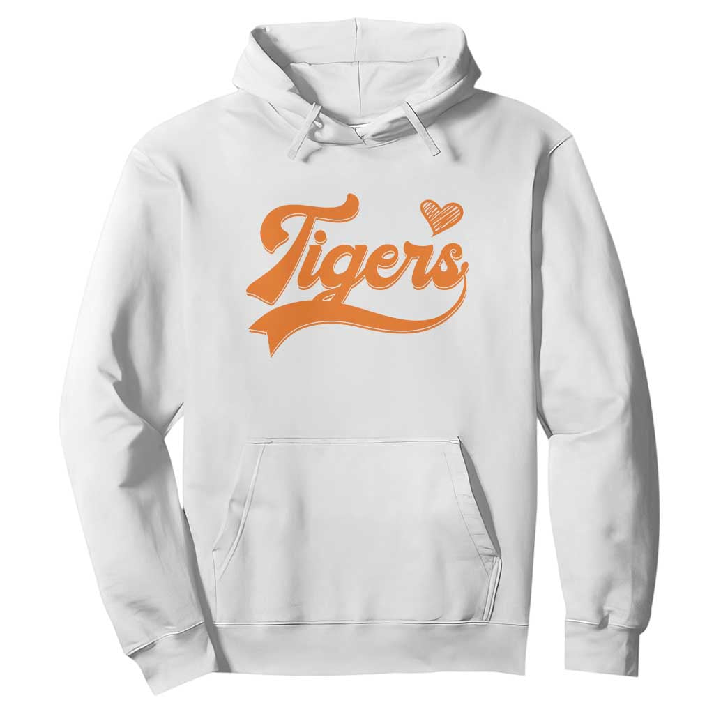 Vintage Tiger Hoodie Varsity Name Script Vintage Sports Jersey Style TS10 White Print Your Wear