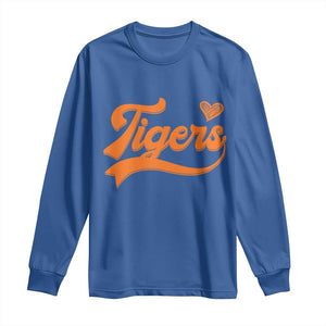 Vintage Tiger Long Sleeve Shirt Varsity Name Script Vintage Sports Jersey Style TS10 Royal Blue Print Your Wear