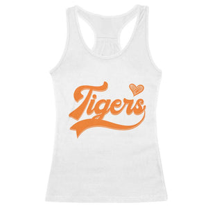 Vintage Tiger Racerback Tank Top Varsity Name Script Vintage Sports Jersey Style TS10 White Print Your Wear