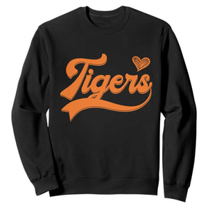Vintage Tiger Sweatshirt Varsity Name Script Vintage Sports Jersey Style TS10 Black Print Your Wear