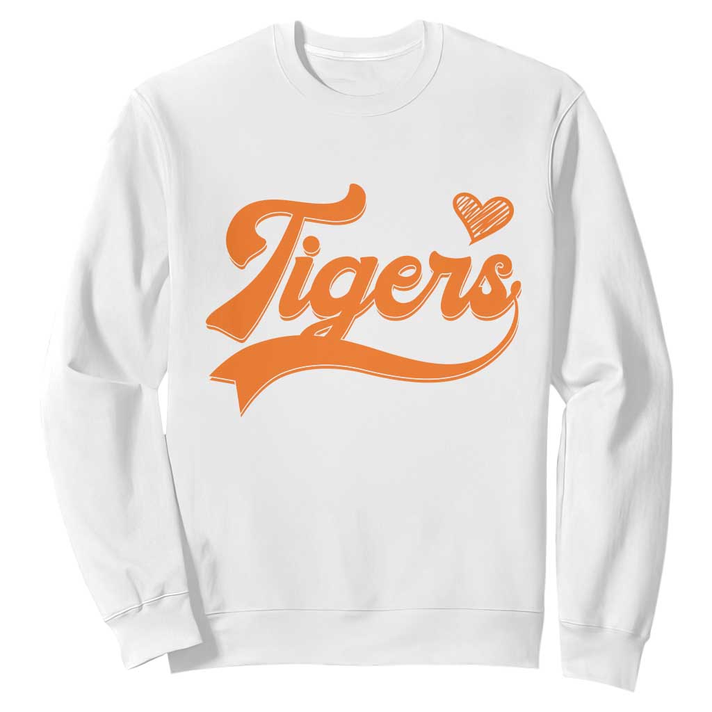 Vintage Tiger Sweatshirt Varsity Name Script Vintage Sports Jersey Style TS10 White Print Your Wear