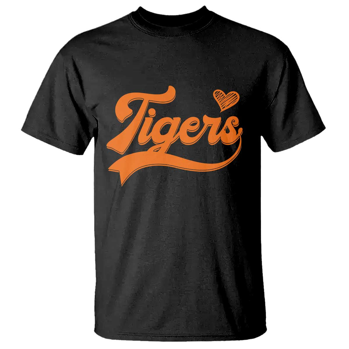 Vintage Tiger T Shirt Varsity Name Script Vintage Sports Jersey Style TS10 Black Print Your Wear