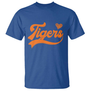 Vintage Tiger T Shirt Varsity Name Script Vintage Sports Jersey Style TS10 Royal Blue Print Your Wear