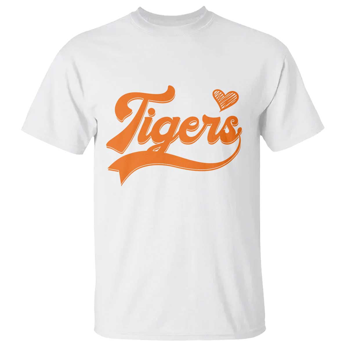 Vintage Tiger T Shirt Varsity Name Script Vintage Sports Jersey Style TS10 White Print Your Wear